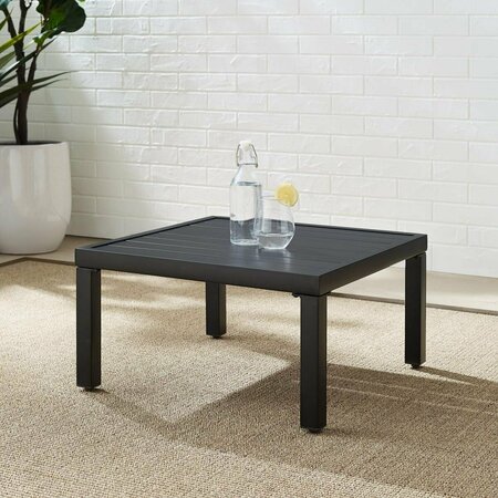 SEATSOLUTIONS Piermont Outdoor Metal Sectional Side Table, Matte Black SE3049101